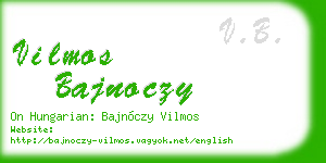 vilmos bajnoczy business card